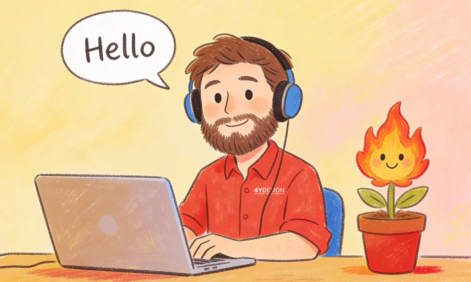 Illustration of modern communication and customer inquiry in online marketing.